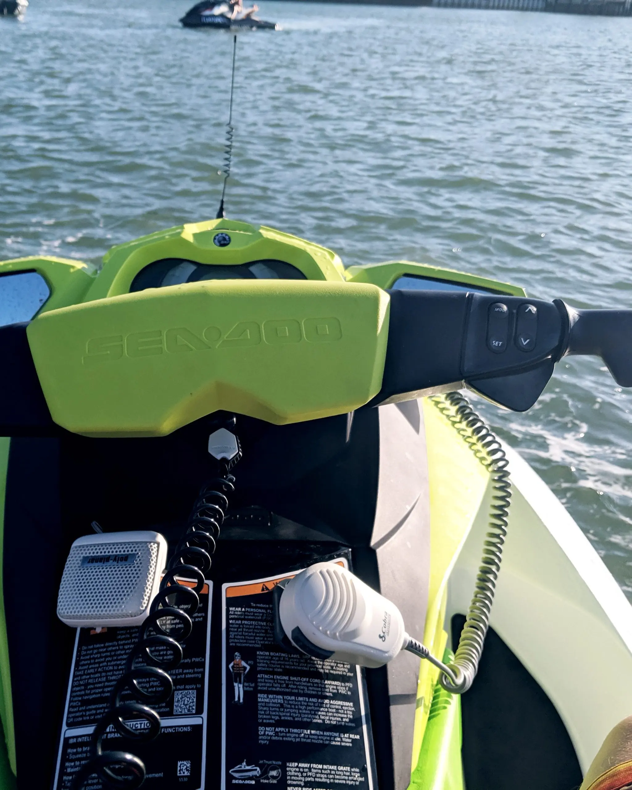 First Person View of Yellow Jet Ski in Marco Island